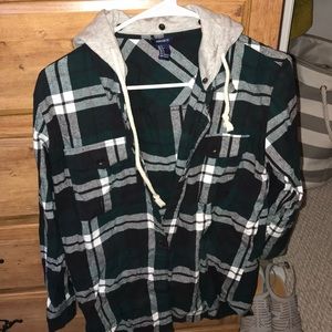 hooded flannel